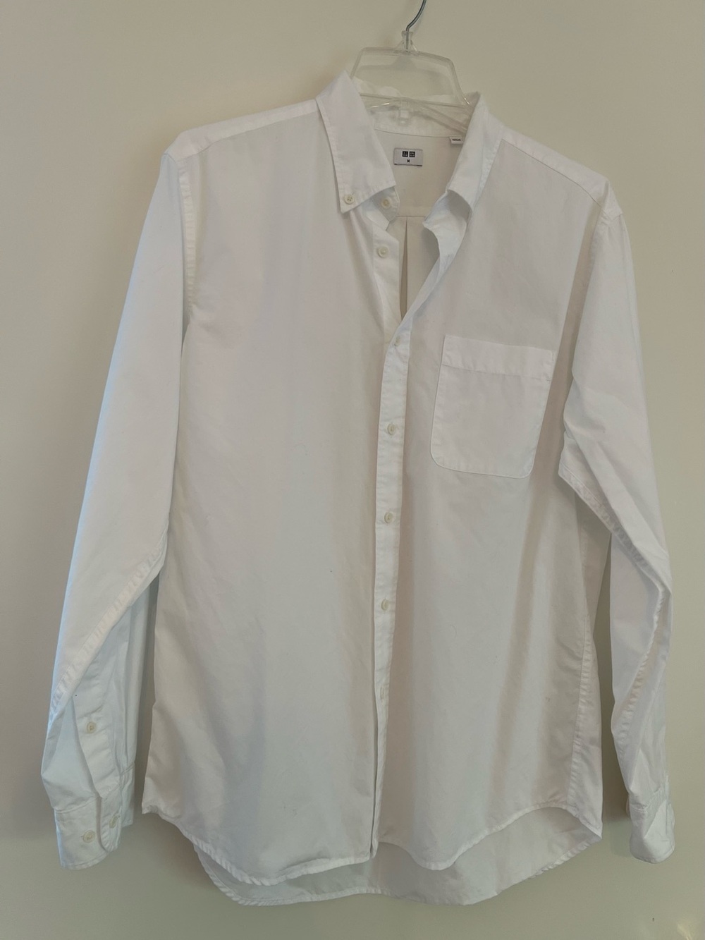 Uniqlo Men's Button-Down Long Sleeve Shirt - White